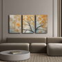 Wallity Conjunto de 3 Lienzos Decorativos Multicolor 45 x 70 cm